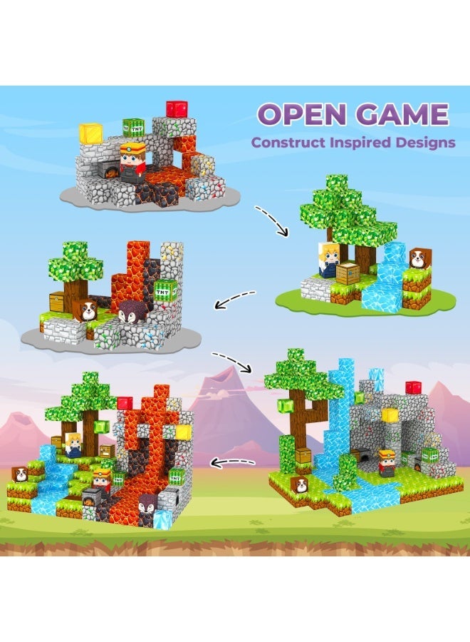 باكا رابيت مكعبات مغناطيسية، مكعبات بناء مغناطيسية، مكعبات مغناطيسية، ألعاب أطفال صغار، ألعاب STEM حسية للأولاد والبنات من سن 3-5 و4-6 و5-7 و6-8 سنوات، هدايا عيد الفصح، ألعاب سفر خارجية للأطفال (0.8 بوصة/2 سم) - Image 4